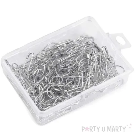 agrafka dekoracyjna srebrna stoklasa 22mm 150 szt