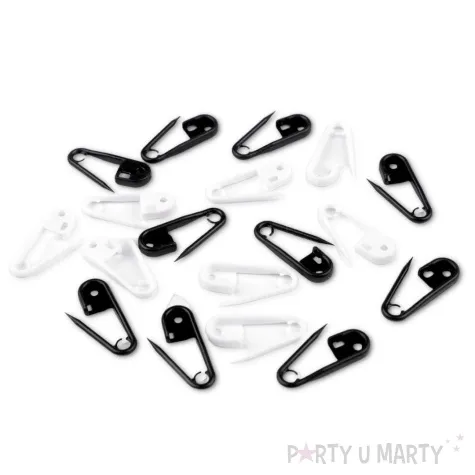 agrafki plastikowe classic czarny bialy stoklasa 24 mm 20 szt