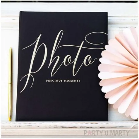 album na zdjecia precious moments partydeco 20 x 24 5 cm czarny 22 kartki