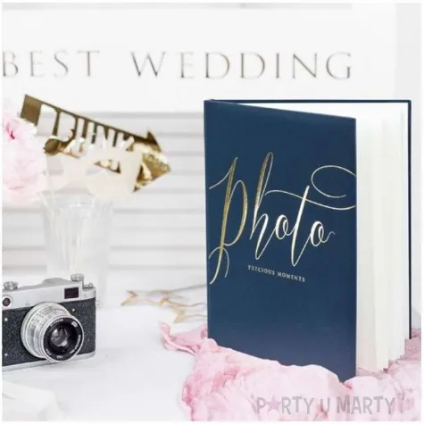 album na zdjecia precious moments partydeco 20 x 24 5 cm czarny 22 kartki