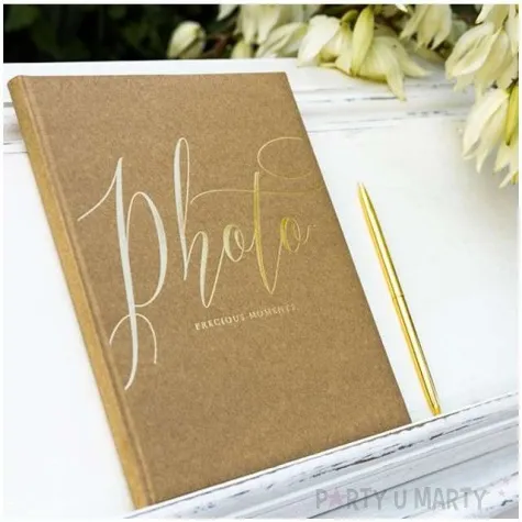 album na zdjecia precious moments partydeco 20 x 24 5 cm kraft 22 kartki