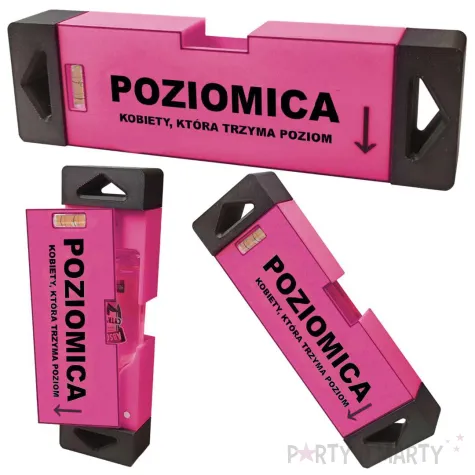 alko poziomica kobieta ktora zawsze trzyma poziom rozowy