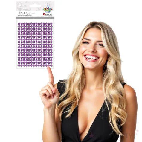 aplikacje cwieki rozowe titanum 130 x 95 mm 252 szt