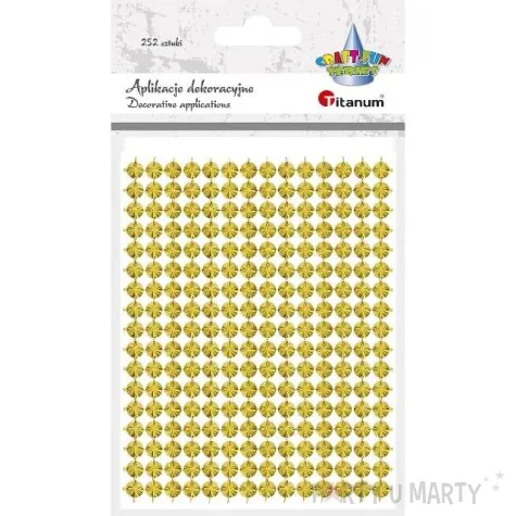 aplikacje cwieki zlote titanum 130 x 95 mm 252 szt