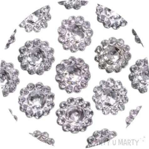 aplikacje kwiatek srebrny 10 mm 1 op