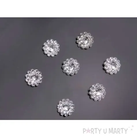 aplikacje kwiatek srebrny 10 mm 1 op