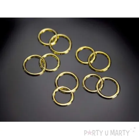 aplikacje obraczki zloty partydeco 15mm 25 szt