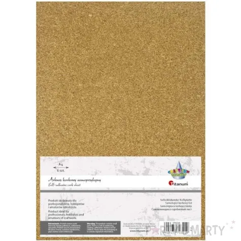 arkusz strukturalny korek samoprzylepny titanum a4