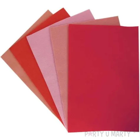 arkusze filcowe a4 kolor czerwony titanum 10 szt