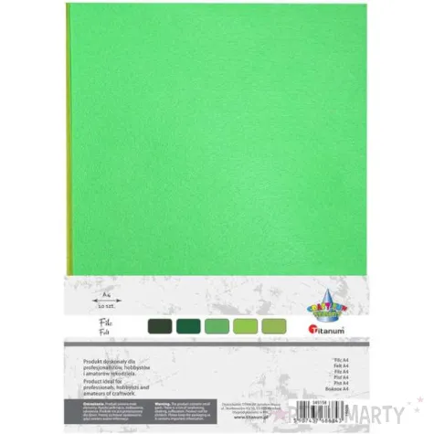 arkusze filcowe a4 kolor zielony titanum 10 szt