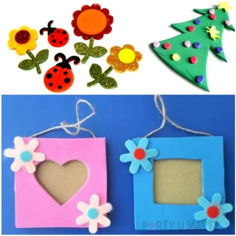 arkusze piankowe a4 brokatowy mix aliga 10 kol