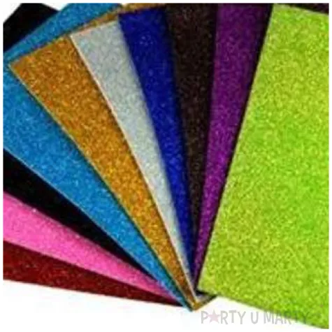 arkusze piankowe a4 brokatowy mix aliga 10 kol