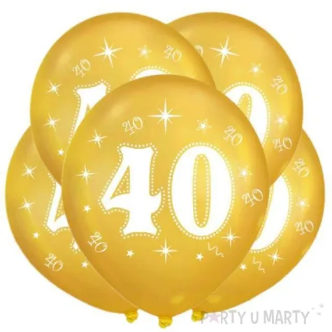 balon 40 urodziny zloty dekoracjepolska 12 5 szt
