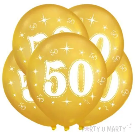 balon 50 urodziny zloty dekoracjepolska 12 5 szt