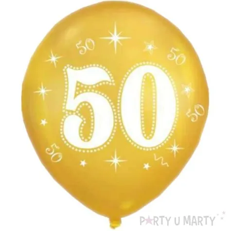 balon 50 urodziny zloty dekoracjepolska 12 5 szt
