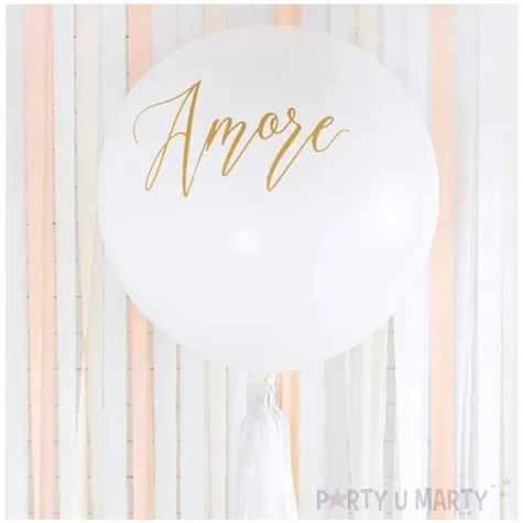 balon amore bialy 1 metr partydeco