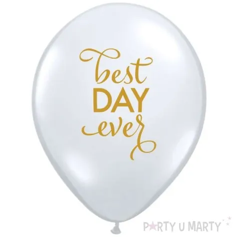 balon best day ever transparentne qualatex 11 25 szt