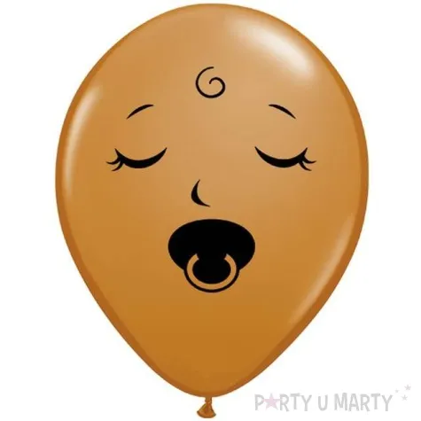 balon buzka ze smoczkiem brazowy qualatex 6 100 szt