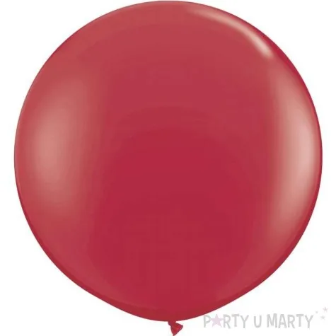 balon classic round bordowy kasztanowy qualatex 36 2 szt