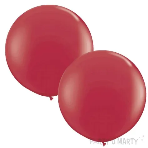 balon classic round bordowy kasztanowy qualatex 36 2 szt