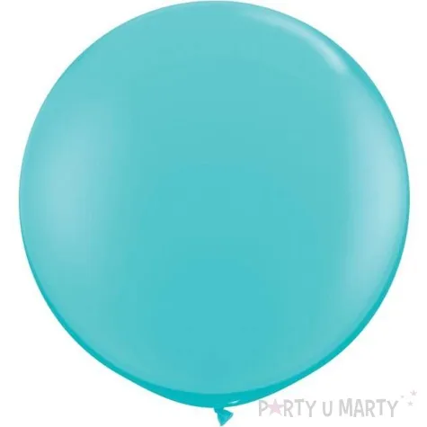balon classic round turkusowy qualatex 36 2 szt