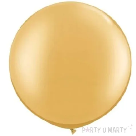 balon classic round zlote qualatex 30 2 szt