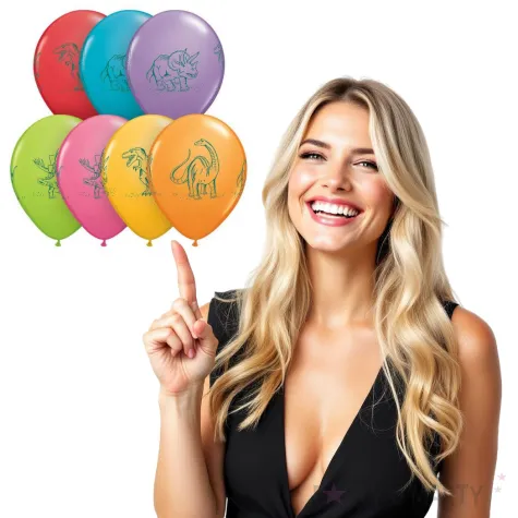 balon dinozaury mix qualatex 11 50 szt