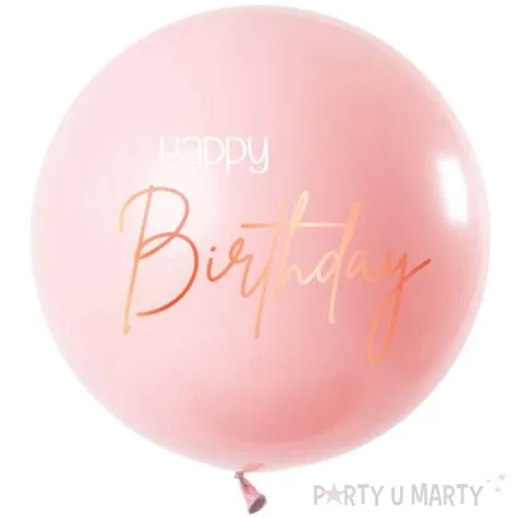 balon elegant happy birthday rozowy folat 31