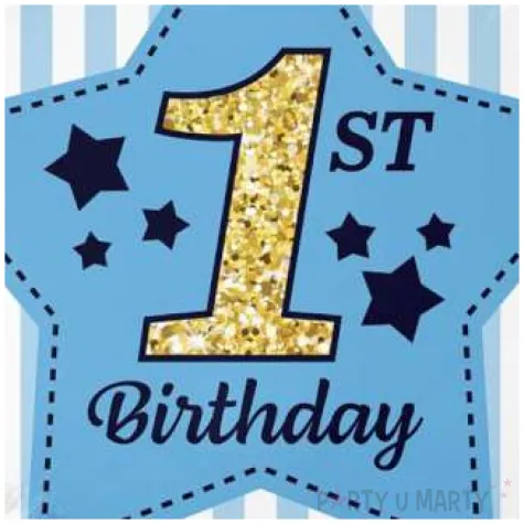 balon foliowy 1 urodziny niebieski godan 18 rnd