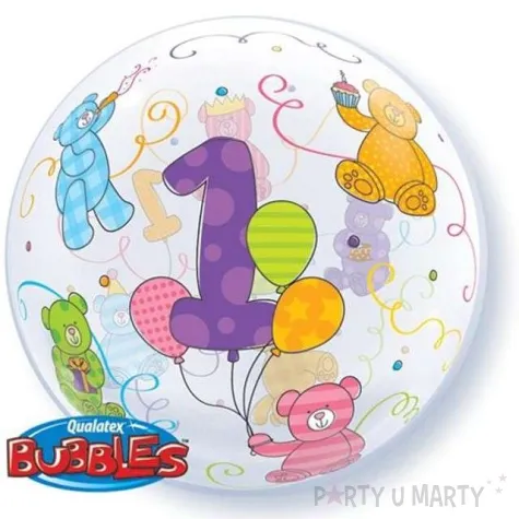 balon foliowy 1 urodziny qualatex 22 orb