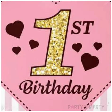balon foliowy 1 urodziny rozowy godan 18 rnd