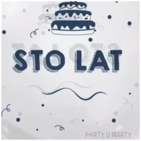 balon foliowy 100 lat granatowe przezroczysty tuban 18 orb