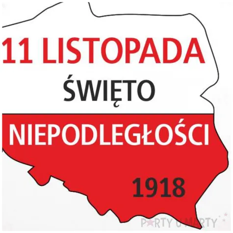 balon foliowy 11 listopada swieto niepodleglosci bialy 18 rnd