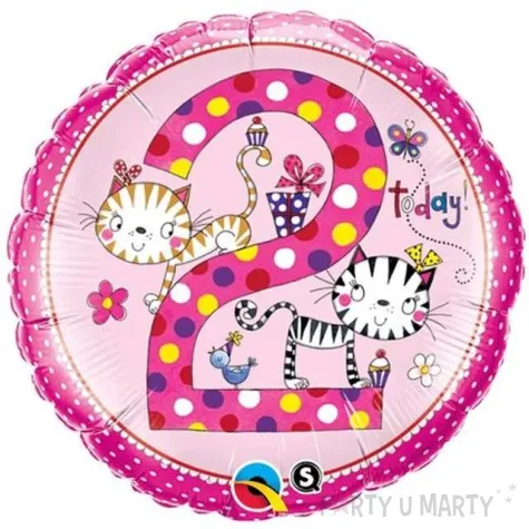 balon foliowy 18 2 dla dziewczynki okragly