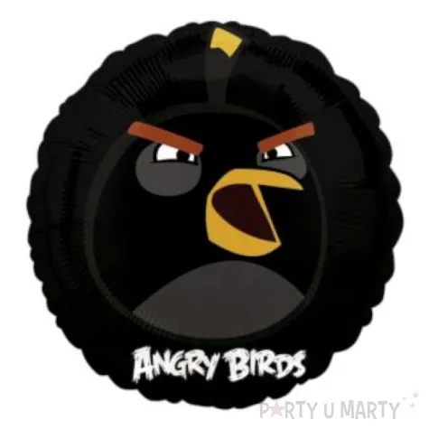 balon foliowy 18 angry birds czarny