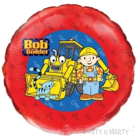 balon foliowy 18 bob budowniczy okragly