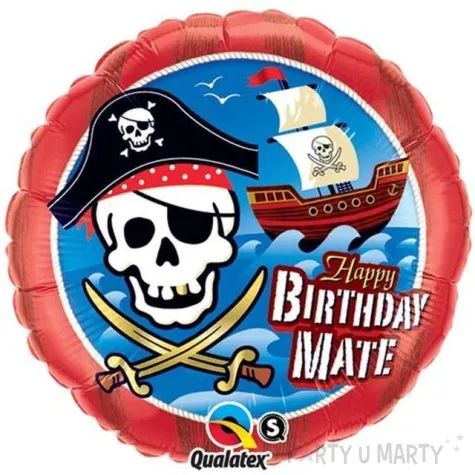 balon foliowy 18 happy birthday mate piraci