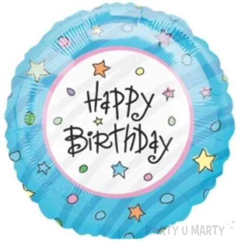 balon foliowy 18 happy birthday okragly