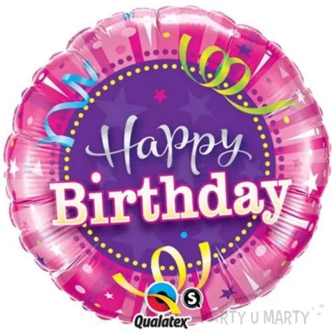 balon foliowy 18 happy birthday rozowy