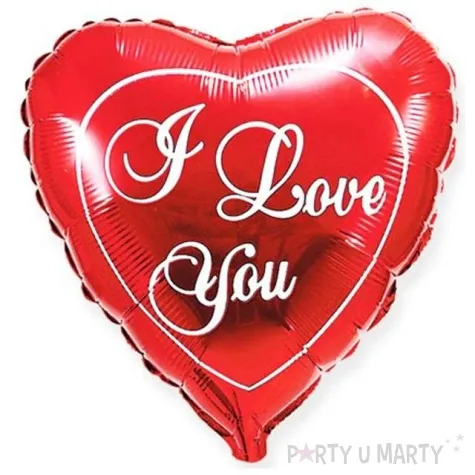 balon foliowy 18 i love you red