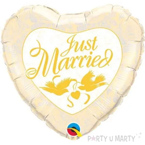 balon foliowy 18 just married zloty