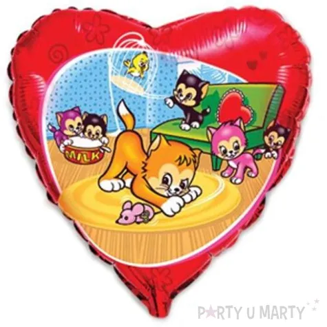 balon foliowy 18 kotki podczas zabawy 1 szt