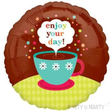 balon foliowy 18 milego dnia z filizanka