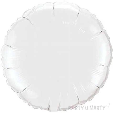 balon foliowy 18 okragly bialy