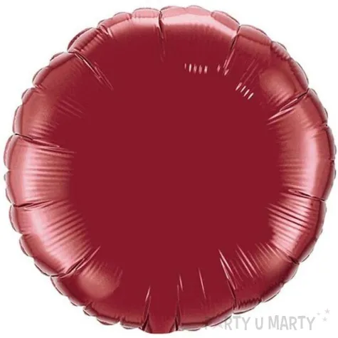 balon foliowy 18 okragly bordowy