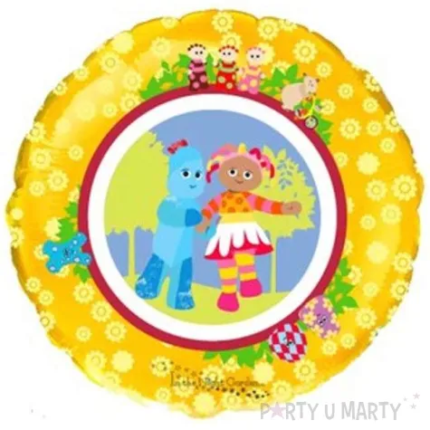 balon foliowy 18 para w nocnym ogrodzie