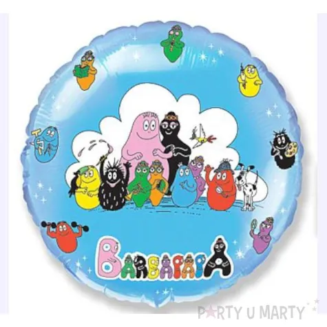 balon foliowy 18 rodzina barbapapa okragly