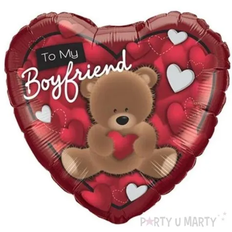balon foliowy 18 to my boyfriend z misiem