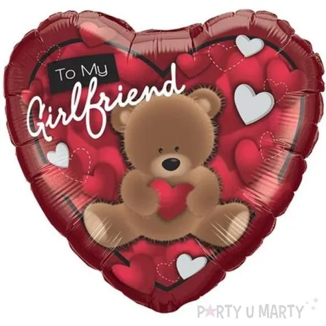 balon foliowy 18 to my girlfriend z misiem