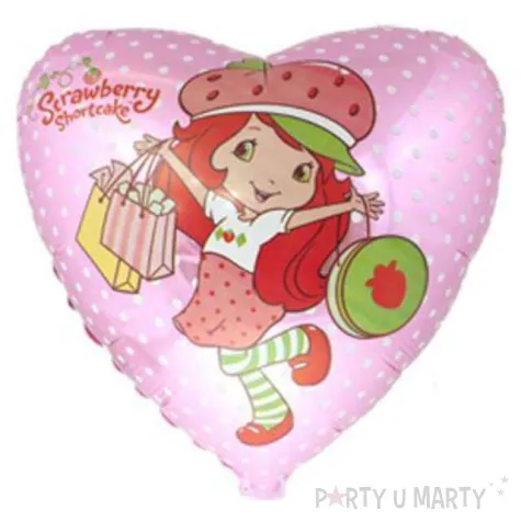 balon foliowy 18 truskawkowa panienka na zakupach
